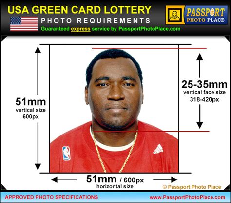 lottery visa picture size